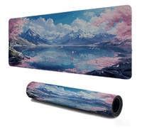 Mouse Mat 700x400, Gaming Mousepad for Speed and Control, Desk Pad Cherry Blossom Spring, Waterproof Soft Smooth Surface, Non-Slip Stitched Edges Rubber Base Mousepad, Home Office Work Decor S-470