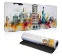 Mouse Mat 700x400mm Large Desk Mat, Retro Architecture Mousepad 0c0-234