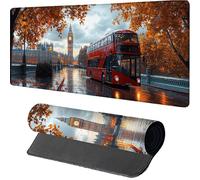 Mouse Mat 700x400x3mm Big Ben, Gaming Mouse Pad Bus, Large Desk Mat Non-Slip Rubber Base XXL Mousepad with Stitched Edge, Gaming Accessories, Mousepad Keyboard, for PC Accessories, Laptop, E-9675