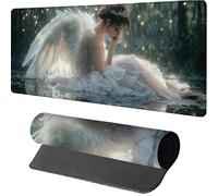 Mouse Mat 700x400x3mm Woman, Gaming Mouse Pad Eat, Large Desk Mat Non-Slip Rubber Base XXL Mousepad with Stitched Edge, Gaming Accessories, Mousepad Keyboard, for PC Accessories, Laptop, Gifts, 1-9820