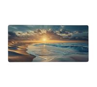 Mouse Mat 800 x 400 mm XXL Beach Gaming Mouse Pad Sunset Desk Mat Large Keyboard Mat,Waterproof,Non-Slip Base,Stitched Edge Mousemat,Improved Precision And Speed for Keyboard and Mouse,Gifts M1019