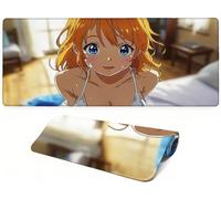 Mouse Mat 800x300x3mm Extra Large Mouse Mat & Gaming, Beauty Non-Slip Desk Mat with Rubber Base Stitched Edges Desk Mat for Durability, Yellow Waterproof Mousepad, for Office and Home YF-3773