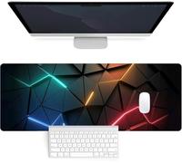 Mouse Mat - 80x30cm Desk Mat, Non-Slip Mouse Mats for Desk Computer Keyboard Mouse Pad with Soft Smooth Surface for Office/Home/Decor(3D Line)