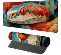 Mouse Mat 900x400x3mm Abstract, Gaming Mouse Pad Snake, Large Desk Mat Non-Slip Rubber Base XXL Mousepad with Stitched Edge, Gaming Accessories, Mousepad Keyboard, for PC Accessories, Laptop, X-8727