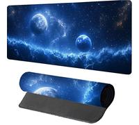 Mouse Mat 900x400x3mm Planet, Gaming Mouse Pad Blue, Large Desk Mat Non-Slip Rubber Base XXL Mousepad with Stitched Edge, Gaming Accessories, Mousepad Keyboard, for PC Accessories, Laptop, H-2297