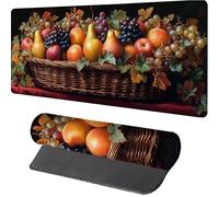 Mouse Mat 900x400x3mm Retro, Gaming Mouse Pad Fruit, Large Desk Mat Non-Slip Rubber Base XXL Mousepad with Stitched Edge, Gaming Accessories, Mousepad Keyboard, for PC Accessories, Laptop, W-8568