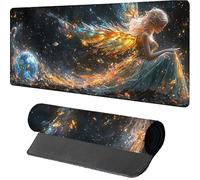 Mouse Mat 900x400x3mm Starry Sky, Gaming Mouse Pad Woman, Large Desk Mat Non-Slip Rubber Base XXL Mousepad with Stitched Edge, Gaming Accessories, Mousepad Keyboard, for PC Accessories, Laptop, Q-8867