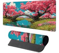 Mouse Mat 900x400x3mm Tree, Gaming Mouse Pad Landscape, Large Desk Mat Non-Slip Rubber Base XXL Mousepad with Stitched Edge, Gaming Accessories, Mousepad Keyboard, for PC Accessories, Laptop, 2-7614