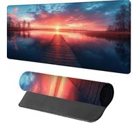 Mouse Mat 900x400x3mm View, Gaming Mouse Pad Sunset, Large Desk Mat Non-Slip Rubber Base XXL Mousepad with Stitched Edge, Gaming Accessories, Mousepad Keyboard, for PC Accessories, Laptop, 4-8593