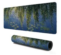 Mouse Mat 900x500, Gaming Mousepad, Desk Pad Lakes Willow, Waterproof Soft Smooth Surface, Improved Precision and Speed, Non-Slip Stitched Edges Rubber Base Mousepad, Home Office Work Decor S-176