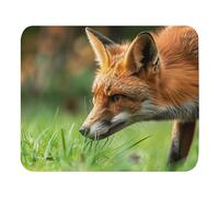 Mouse Mat A Fox Sniffing Grass Animal Rectangular Comfortable Mouse Pad Wear Resistant Desk Pad For Computer Office Home 25X30Cm