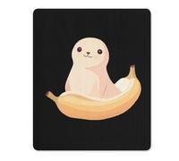 Mouse Mat A Sealife Sitting On Banana Mice Pad Non-Slip Mousepad Durable Mouse Pad For Laptop Office And Home Gaming S