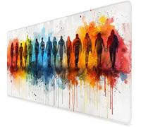 Mouse Mat Abstract Mouse Pad Man Gaming Desk Mat Large 1000x500x3mm, Non-Slip Rubber Base, Waterproof Surface, Stitched Edges, Pretty Cute Mousepad for Office and Home Laptop, Desk Accessories K7-361