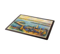 MOUSE MAT - Across the Harbour, Stranraer - Vintage Art Style