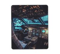 Mouse Mat Airplane Cockpit Comfortable Mousepad Non-Slip Mouse Pad For Laptop Computer Studying 25X30cm