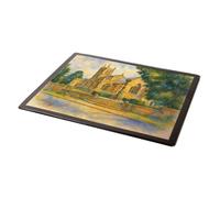 MOUSE MAT - All Saints Church & War Memorial, Martock - Vintage Art Style
