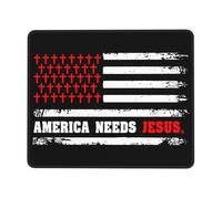 Mouse Mat America Needs Jesus Mouse Pad Square Mousepad Stitched Edge Mousepads For Computers Laptop Gaming M