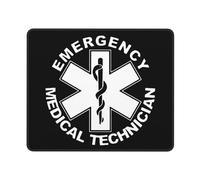 Mouse Mat American Flag Ems Star Of Life Emt Paramedic Medic Mouse Pad Durable Desk Mat Stitched Edge Mousepad For Gaming Office And Home Laptop S