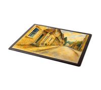 MOUSE MAT - Ancient Houses, Abbey Street, Cerne Abbas - Vintage Art Style