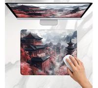 Mouse Mat Ancient Palace, Small Mouse Pad 29 x 24 cm, Ultra Thin Improves Speed and Accuracy, Non-Slip Rubber Base, with Stitched Edges, Wear-Resistant, Waterproof Mousepad for Office & Home j0j-149