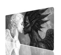 Mouse Mat Angel Large Gaming Mouse Pad 40x20x0.12Inches, Desk Mat Large as Mousepad for Laptop Desktop Pc Gaming Keyboard Improve Accuracy and Speed, Fallen Angel Mousemat for Desk Decor Model-4489