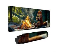 Mouse Mat Animal Gaming Mouse Pad Large 900x400 mm Waterproof Mousepad Fox Desk Mat Non-Slip Rubber Base PC Accessories Desk Pad with Stitched Edges Keyboard Mousemat for Gaming Gifts for Men N-32