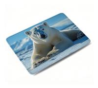 Mouse Mat Animal Gaming Mouse Pad, Optimised for Gaming Sensors, Moderate Surface Friction, Improved Precision and Speed, Non-Slip Mousepad for Computers, Laptop, 34 x 28 x 3 mm, Polar Bear 0o-178