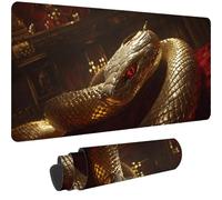 Mouse Mat Animal Mouse Pad 800 x 300 x 3 mm Large Gaming Mousepad,2025 New Desk Protector Mat with Anti-Slip Base,Waterproof&Durable Mousemat, Office Desk Accessories for Men (80x30cm Python)-dd485