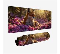 Mouse Mat Animal Mouse Pad Large 600x300mm, Desk Mat Foxs Mousepad, Desk Pad with Non-Slip Base, Extended Waterproof Mousemat, Stitched Edges Keyboard Matt, Office Accessories, Gifts for Women H2-289
