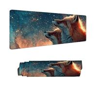 Mouse Mat Animal Mouse Pad Large 70 x 40 cm XXL Mousepad with Stitched Edges and Non-Slip Rubber Base Keyboard Desk Pad, Improves Speed and Precision Gaming Mousemat Fox for Home Office Decor H-3839