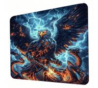 Mouse Mat, Animal Mouse Pad, Washable Small Mousepad Eagle Mousemat with Non-Slip Base Computer Gaming Mousepad Portable Office Desk Accessories for Working Studying Gaming, 300 x 250 x 3mm J0-266