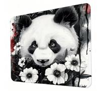 Mouse Mat, Animal Mouse Pad, Washable Small Mousepad Panda Mousemat with Non-Slip Base Computer Gaming Mousepad Portable Office Desk Accessories for Working Studying Gaming, 260 x 210 x 3mm J0-265
