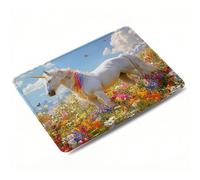 Mouse Mat, Animal Mouse Pad, Washable Small Mousepads, 240x200x3mm, Mousemat with Non-Slip, Portable Desk Mat for Laptop Working Studying, Smooth Surface Desk Accessories, Waterproof, Unicorn 0o-183