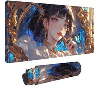 Mouse Mat Anime Mouse Pad 1000 x 500 x 3 mm Large Gaming Mousepad,2025 New Desk Protector Mat with Anti-Slip Base,Waterproof&Durable Mousemat, Office Desk Accessories for Men (100x50cm Girl)-dd283