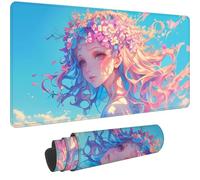 Mouse Mat Anime Mouse Pad 1000 x 500 x 3 mm Large Gaming Mousepad,2025 New Desk Protector Mat with Anti-Slip Base,Waterproof&Durable Mousemat, Office Desk Accessories for Men (100x50cm Girl)-dd729