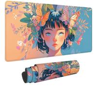 Mouse Mat Anime Mouse Pad 1000 x 500 x 3 mm Large Gaming Mousepad,2025 New Desk Protector Mat with Anti-Slip Base,Waterproof&Durable Mousemat, Office Desk Accessories for Men (100x50cm Girl)-dd1059