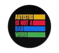 Mouse Mat Autism Is Not A Bad Word 1 Mouse Pad With Stitched Edges Desk Mat Small Mousemat For Computer Pc Travel 20X20 Cm
