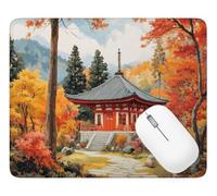 Mouse Mat Autumn Gaming Mouse Pad 300 x 250 x 3 mm, Stitched Edges, Q-5561 | with Anti-Slip Rubber Base Stitched Edges Keyboard Mousepad Landscape, for Gaming Home Office, Improves Speed and Precision