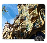 Mouse Mat, Barcelona Gaudi Spain Catalonia Modernism Office Mousepad Non-Slip Mousepad Premium Keyboard Mat For Work Studying Pc 25X30Cm