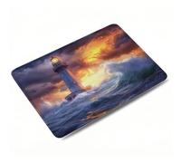 Mouse Mat Beach Gaming Mouse Pad, Optimised for Gaming Sensors, Moderate Surface Friction, Improved Precision and Speed, Non-Slip Mousepad for Computers, Laptop, PC, 23 x 18 x 3 mm, Lighthouse 0o-267