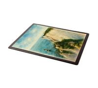 MOUSE MAT - Beachy Head & Lighthouse, Eastbourne (a) - Vintage Art Style