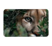 Mouse Mat Beautiful Cougar Looks From The Lush Green Rectangular Stitched Edges Gaming Mousepad Anti-Slip Rubber Base Mice Mat For Work Home Office 25X30Cm