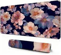 Mouse Mat Beige 800x300x3mm Large Desk Mat As a desktop decoration S-747 | Pink Mouse pad XXL, Desk Mat with Non Slip Base and Stitched Edge for Gaming, Desk Accessories, Office Decor, Smooth Glide.