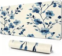 Mouse Mat Beige 900x400x3mm Large Desk Mat As a desktop decoration S-760 | Blue Mouse pad XXL, Desk Mat with Non Slip Base and Stitched Edge for Gaming, Desk Accessories, Office Decor, Smooth Glide.