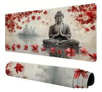 Mouse Mat Beige Large Gaming Mouse Pad 36x20x0.12inch Mousepad Zen Desk Mat Extended Waterproof con Non-Slip Rubber Base Precision and Speed Desk Accessories for Office Gaming, Gift for Women J1-572