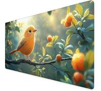 Mouse Mat Bird Mouse Pad Yellow Gaming Desk Mat Large 1000x500x3mm, Non-Slip Rubber Base, Waterproof Surface, Stitched Edges, Pretty Cute Mousepad for Office and Home Laptop, Desk Accessories K7-683