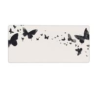Mouse Mat Black 90 x 40 cm Butterfly Large Office Desk Mat G235