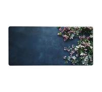 Mouse Mat Black 90 x 40 cm Flowers Large Office Desk Mat G233