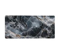 Mouse Mat Black 90 x 40 cm Marble Large Office Desk Mat G240