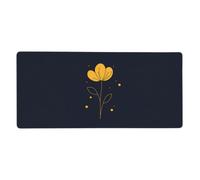 Mouse Mat Black 90 x 40 cm Yellow Large Office Desk Mat G231